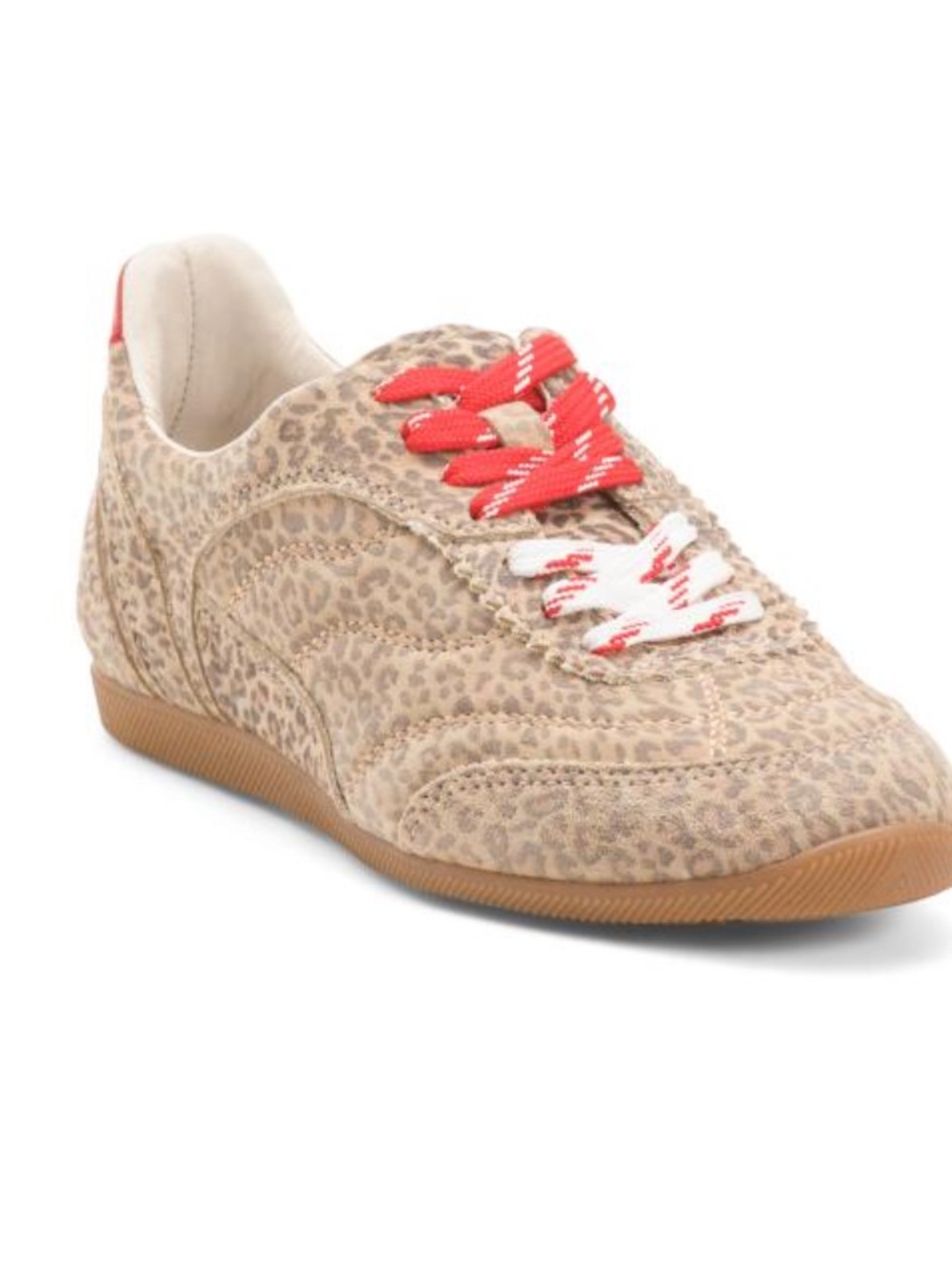 DOLCE VITA suede tan leopard sneakers